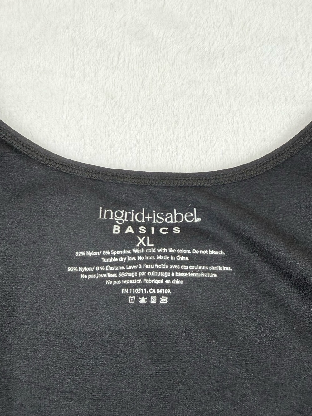 Ingrid & Isabel Basics XL Black Nursing Tank Tops Two
